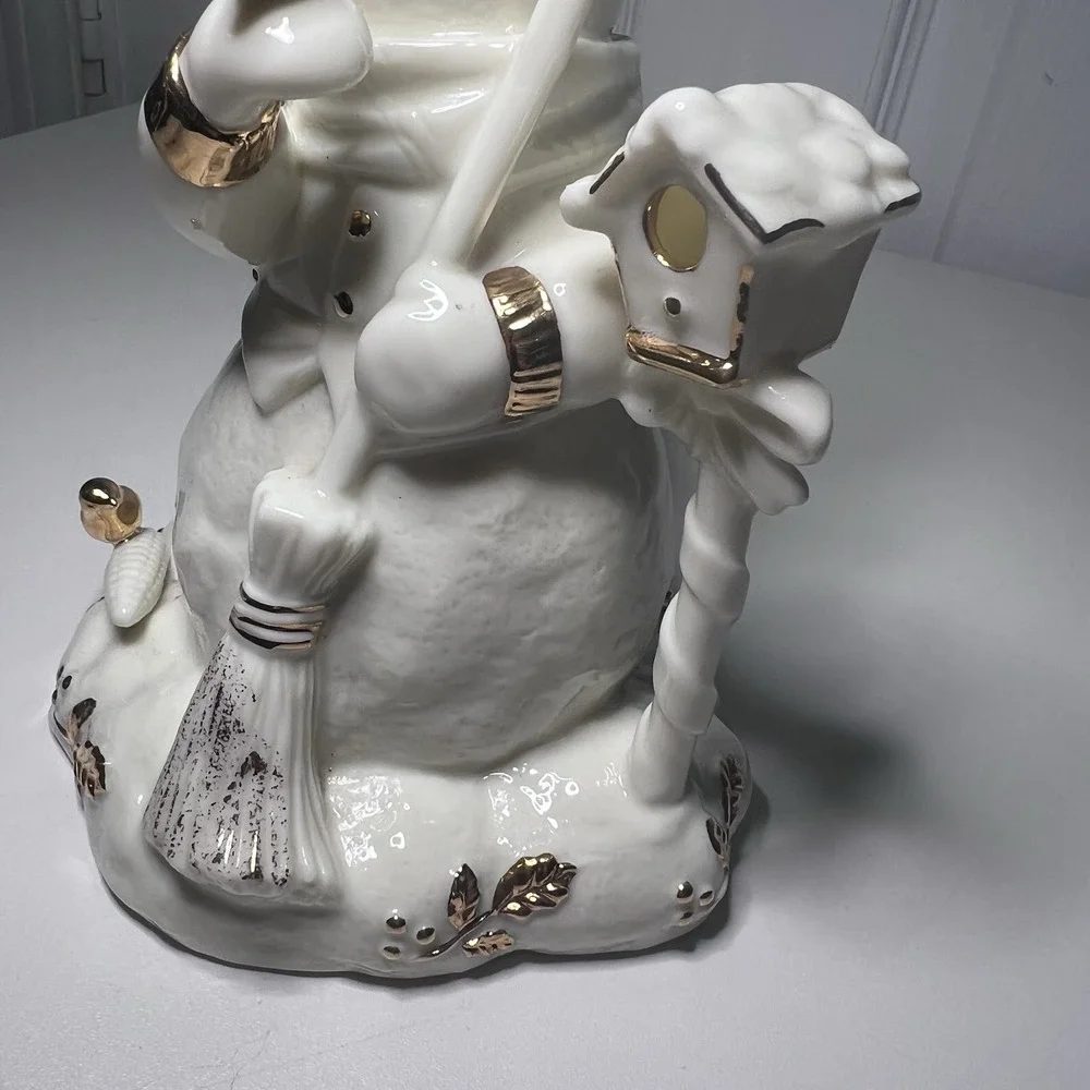 1997 Geo Z Lefton Snowman‎ Music Box/Figurine - Plays: Let it Snow 7
